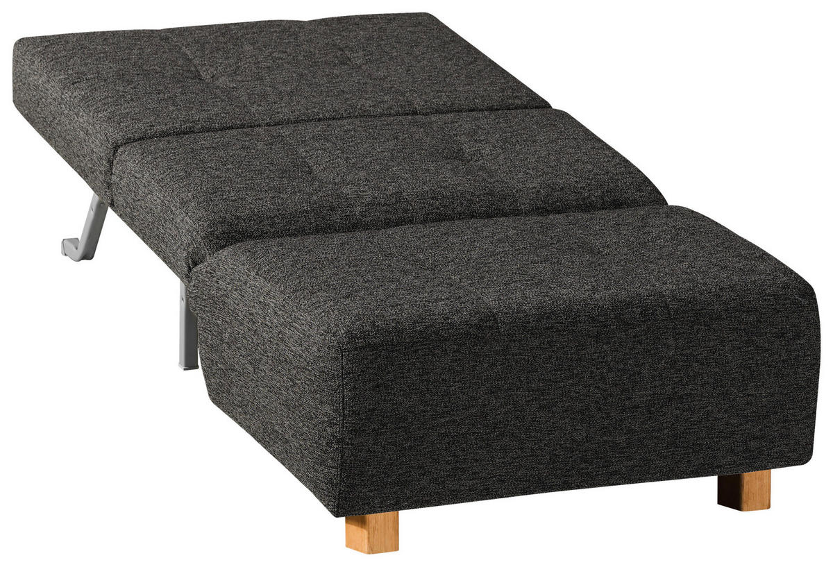 SCHLAFSESSEL Flachgewebe Anthrazit  - Anthrazit/Naturfarben, Design, Holz/Textil (85/92/102cm) - Novel