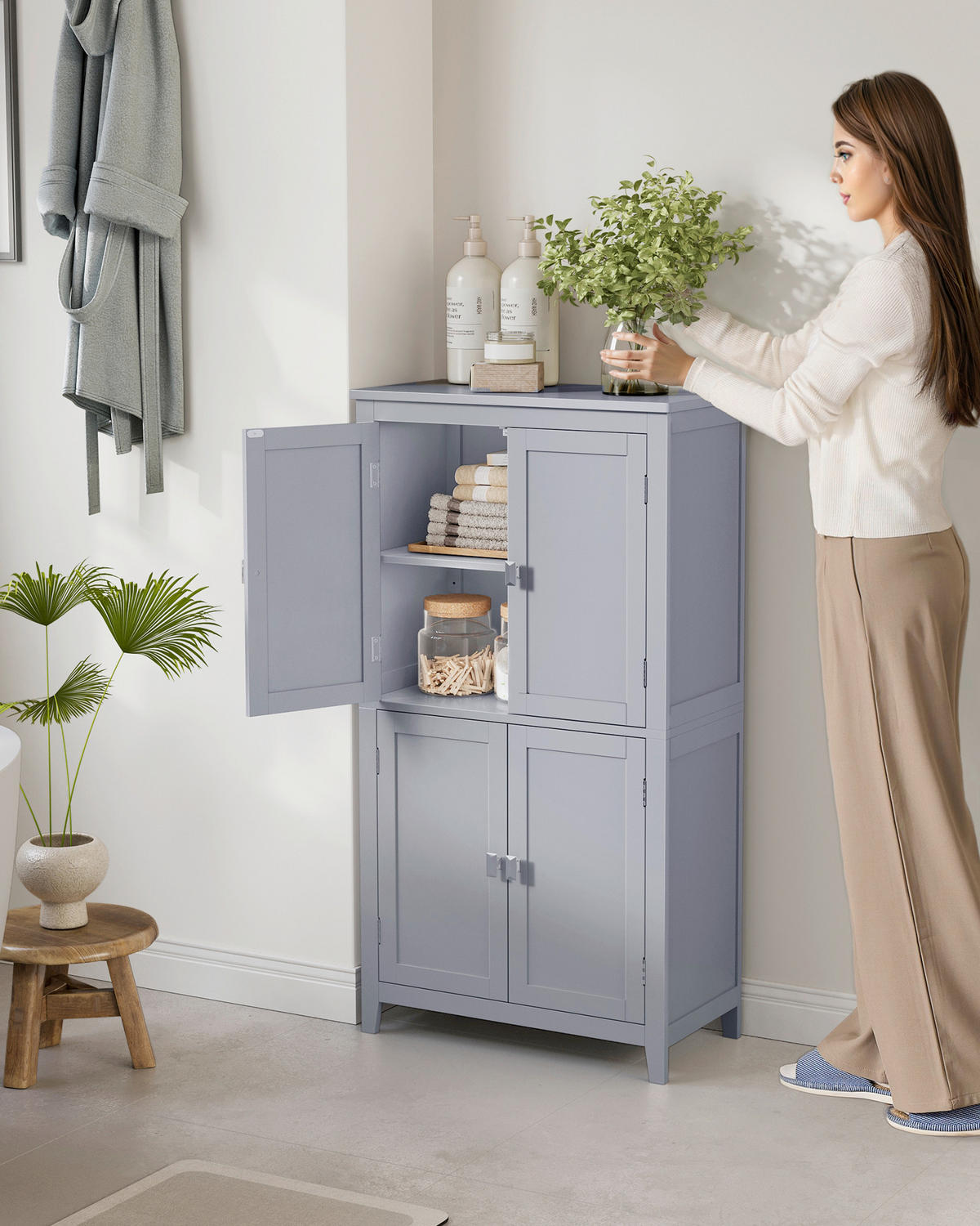 MIDISCHRANK 60/110/30 cm  - Grau, MODERN, Holzwerkstoff (60/110/30cm) - MID.YOU