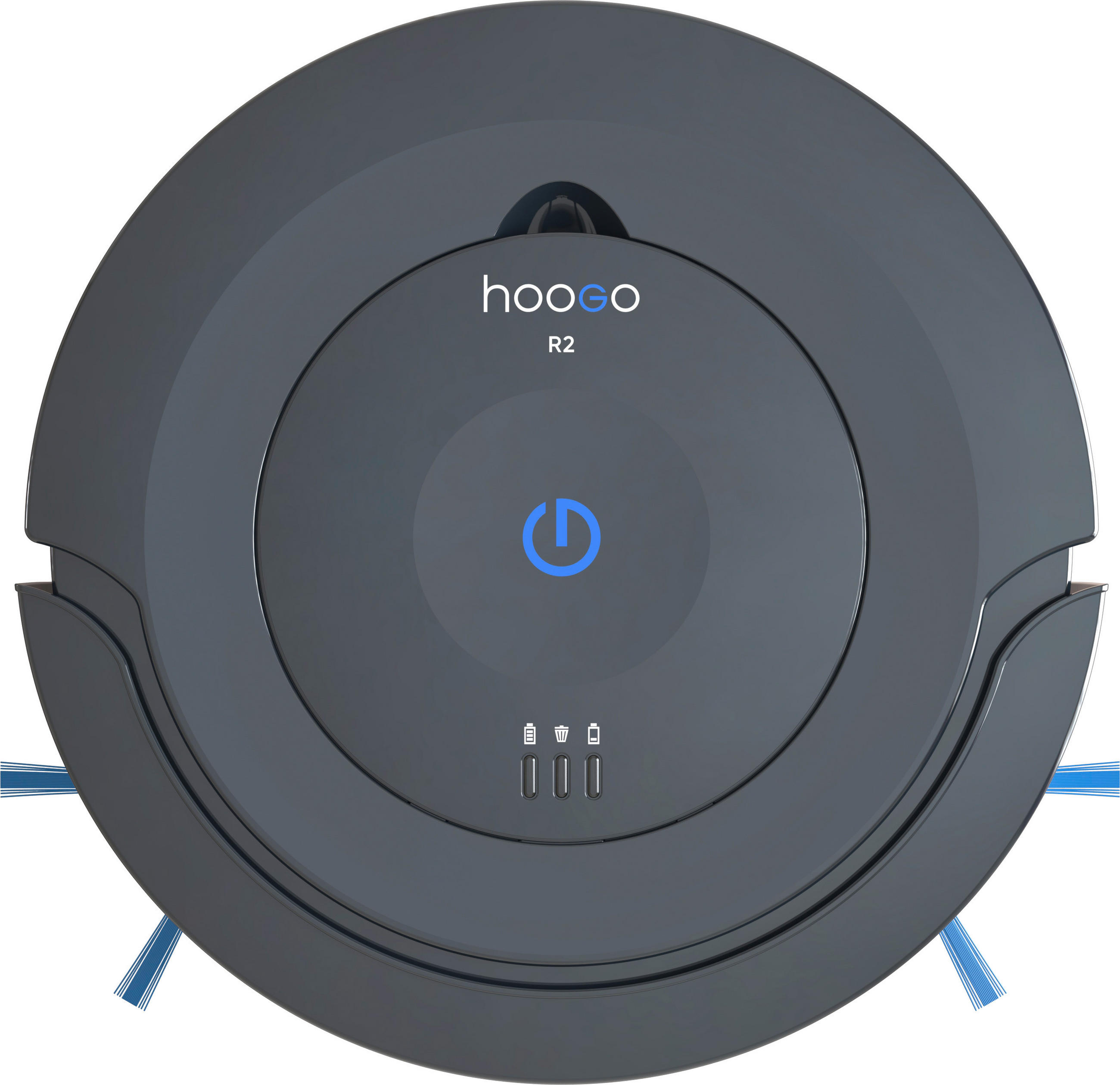 STAUBSAUGERROBOTER HOOGO RO 201  - Blau/Dunkelgrau, KONVENTIONELL, Kunststoff (28,5/7cm)