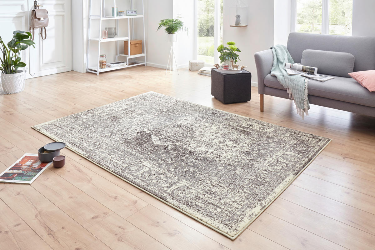 VINTAGE-TEPPICH 120/170 cm Celebration Grau, Creme  - Creme/Grau, Basics, Kunststoff/Textil (120/170cm) - Hanse Home