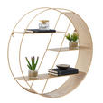 WANDREGAL 60/60/15 cm  - Goldfarben, Design, Metall (60/60/15cm) - Carryhome