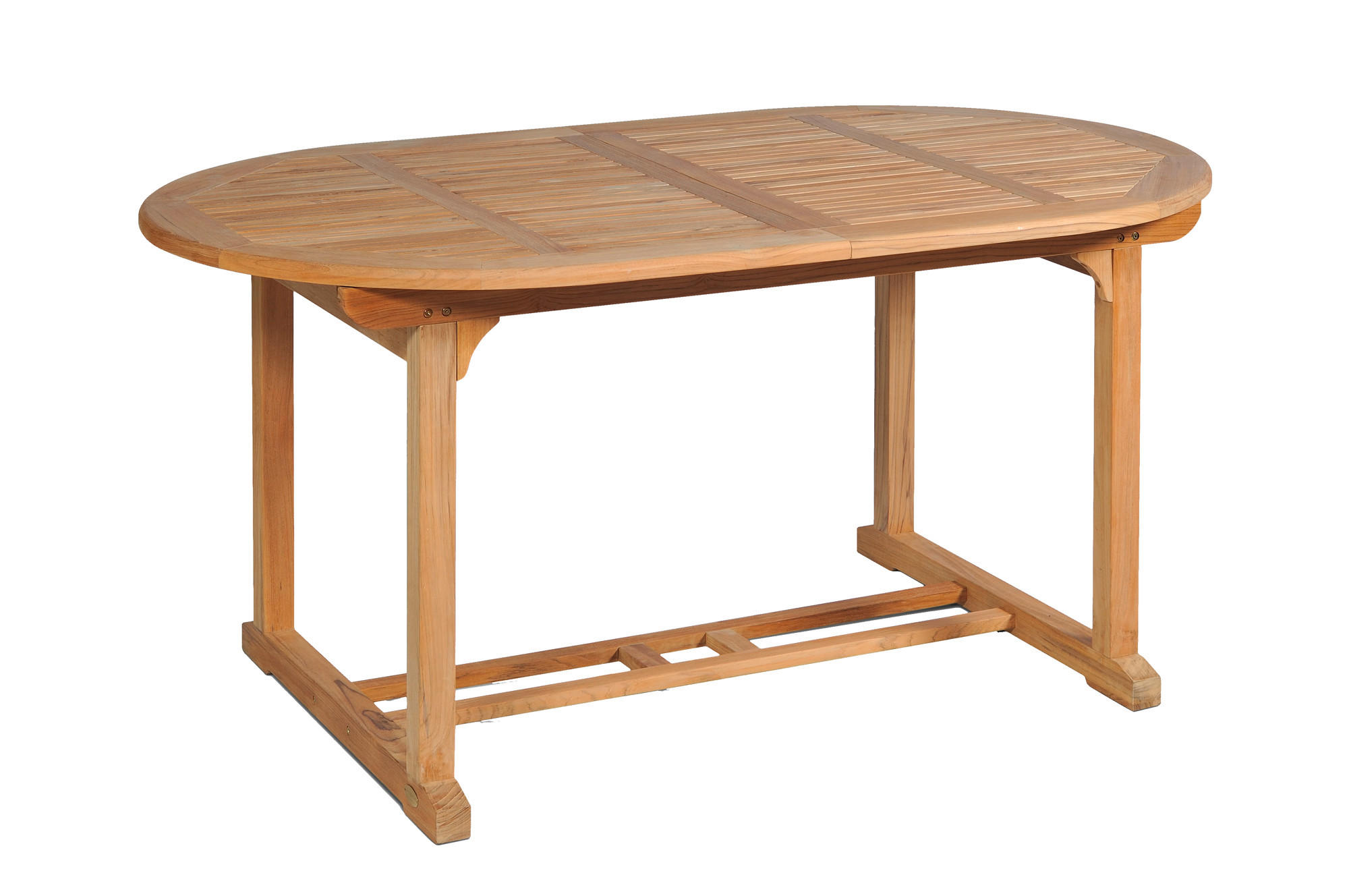 GARTENTISCH 160/95/75 cm Holz oval  - Hellbraun, MODERN, Holz (160/95/75cm) - Gardenson