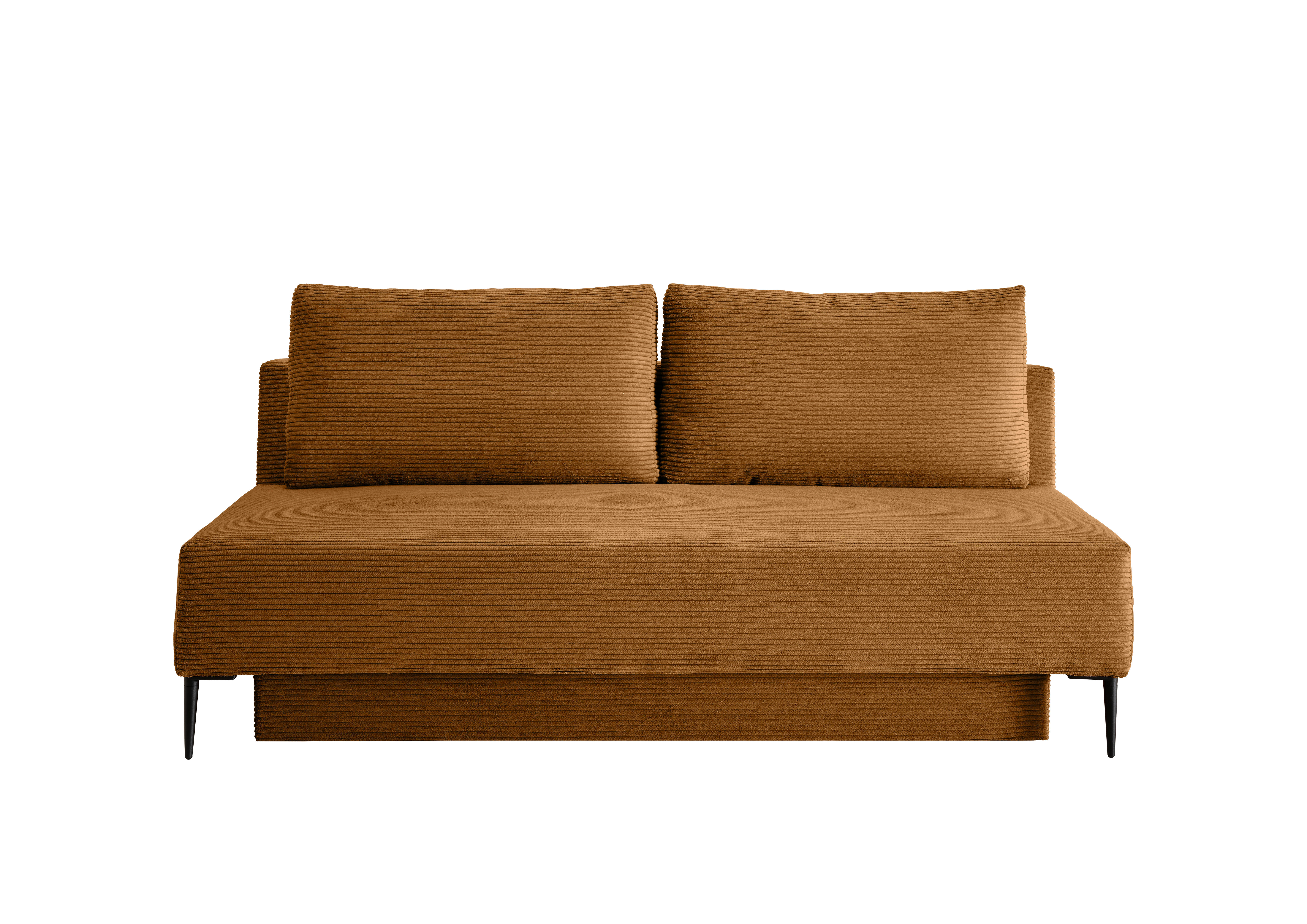 SCHLAFSOFA Cord Goldfarben  - Goldfarben/Schwarz, MODERN, Textil/Metall (198/90/100cm) - Livetastic
