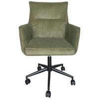 STOLICA OKRETNA  zelena, crna  metal, tekstil  - zelena/crna, Moderno, metal/tekstil (58,5/88/95/63cm) - Livetastic