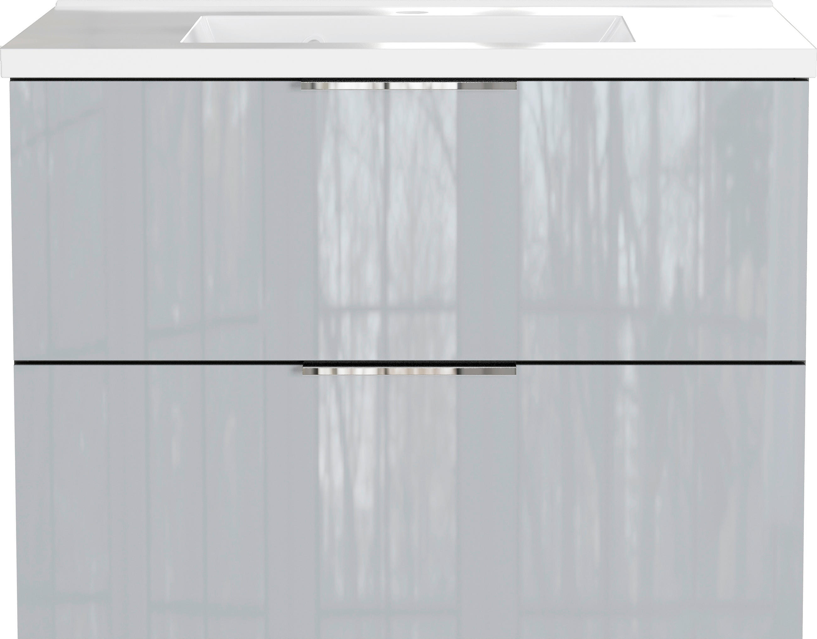 WASCHTISCHKOMBI  - Chromfarben/Silberfarben, Design, Glas/Keramik (81/61/46cm) - Germania