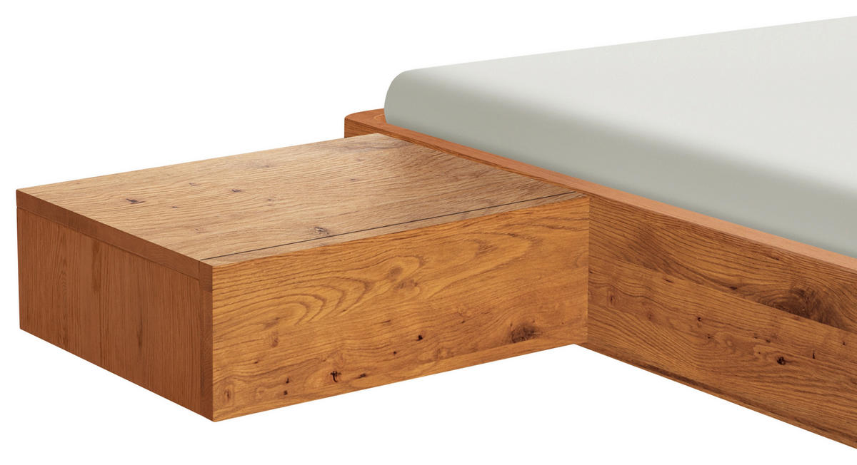 NACHTSCHRANK 48/41/16 cm Wildeiche massiv  - Eichefarben, Natur, Holz (48/41/16cm) - Hasena