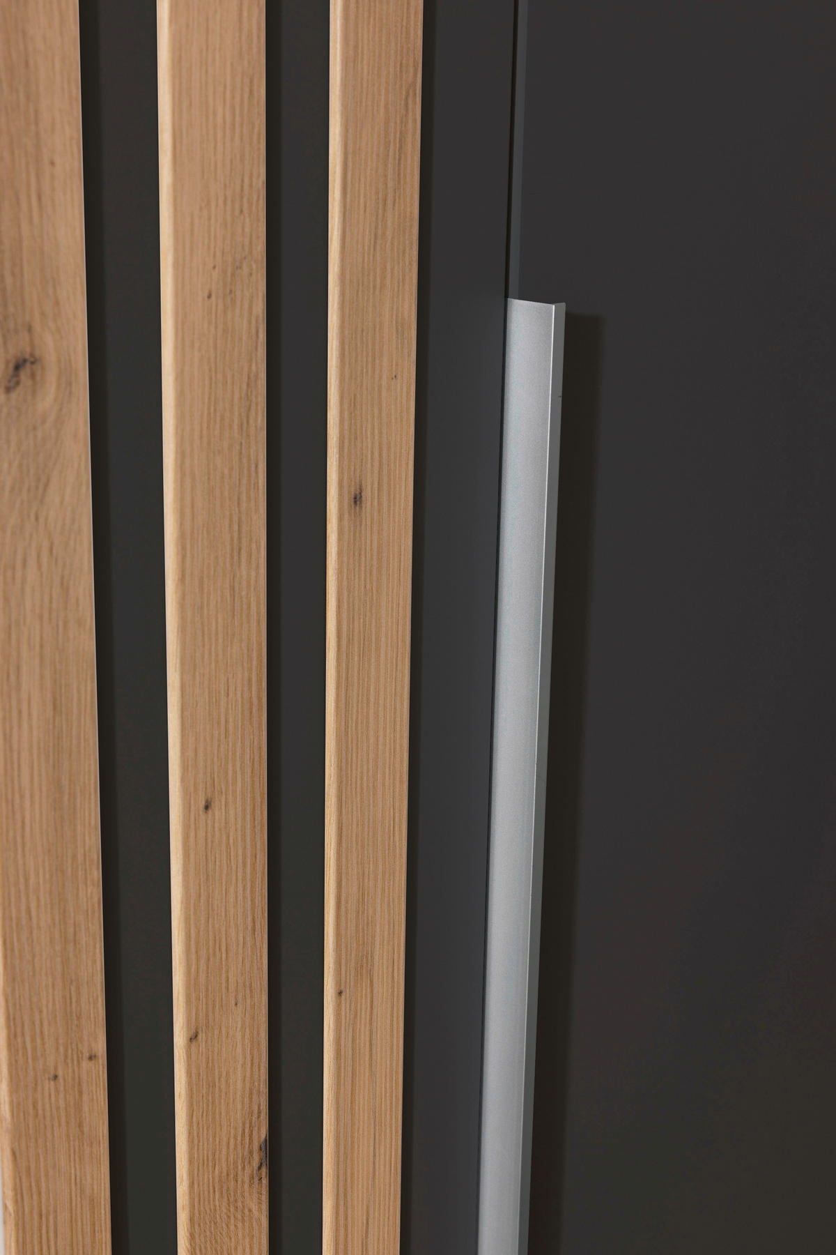 DREHTÜRENSCHRANK  in Grau, Eiche Artisan  - Alufarben/Eiche Artisan, MODERN, Holzwerkstoff/Metall (271/210/54cm) - Rauch Möbel