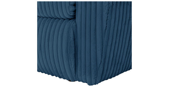 SCHLAFSOFA Cord, Plüsch Blau  - Blau/Schwarz, MODERN, Kunststoff/Textil (240/90/120cm) - Carryhome