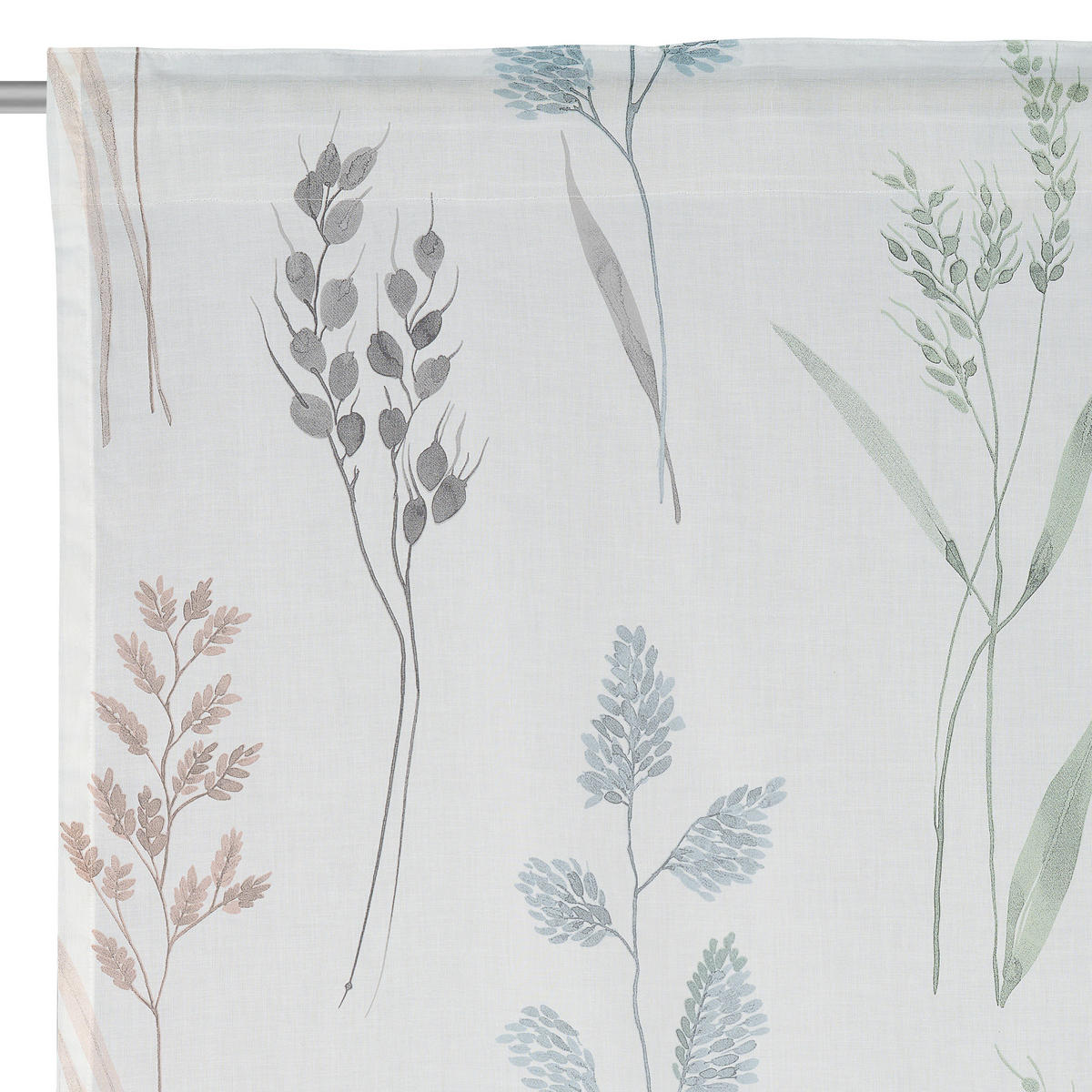 HOTOVÝ ZÁVES, polopriehľadné, 140/255 cm - modrá/zelená, Konventionell, textil (140/255cm) - Bio:Vio