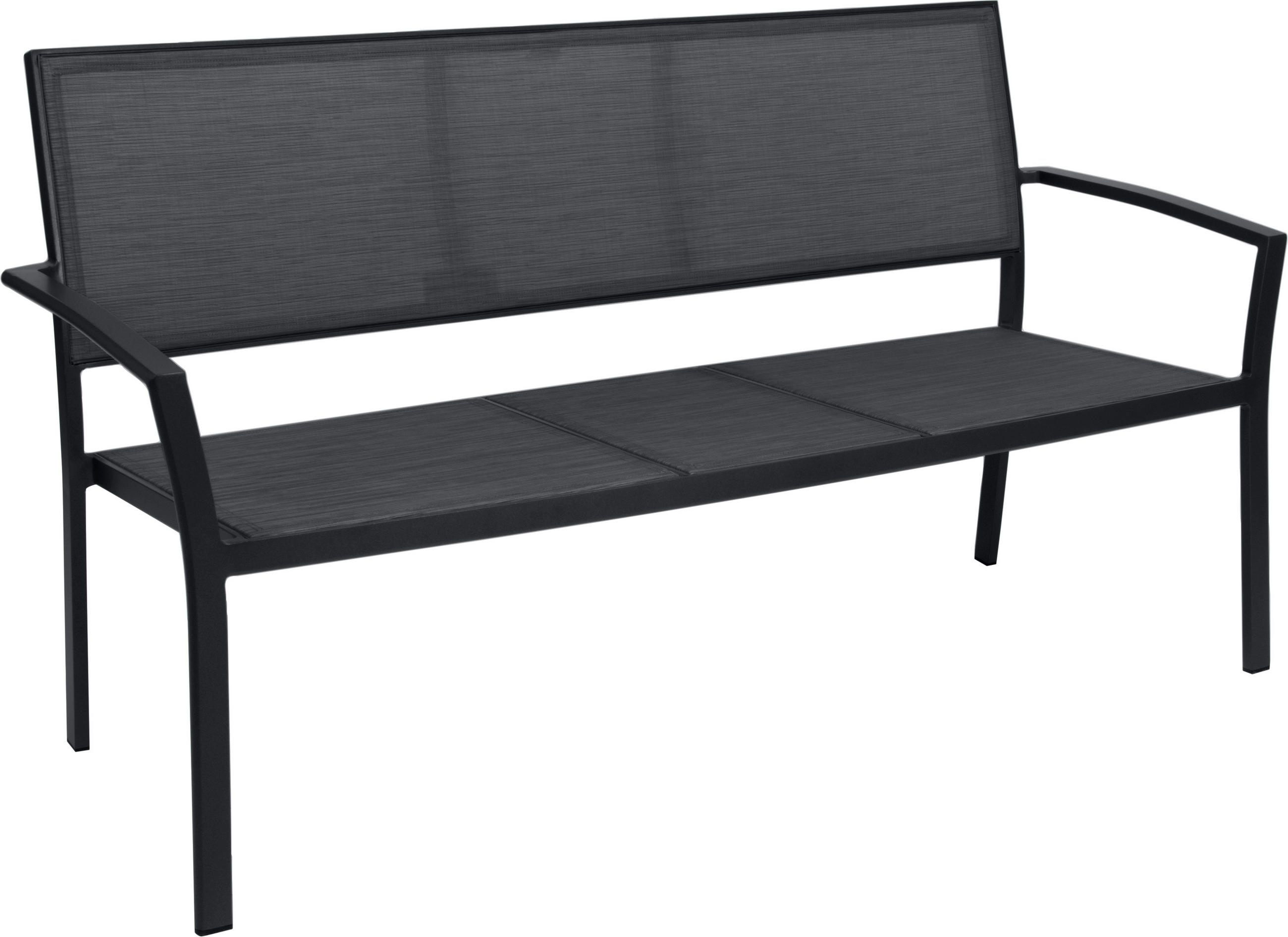 GARTENBANK 165/91,5/71 cm  in Anthrazit  - Anthrazit, Basics, Textil/Metall (165/91,5/71cm) - Stern
