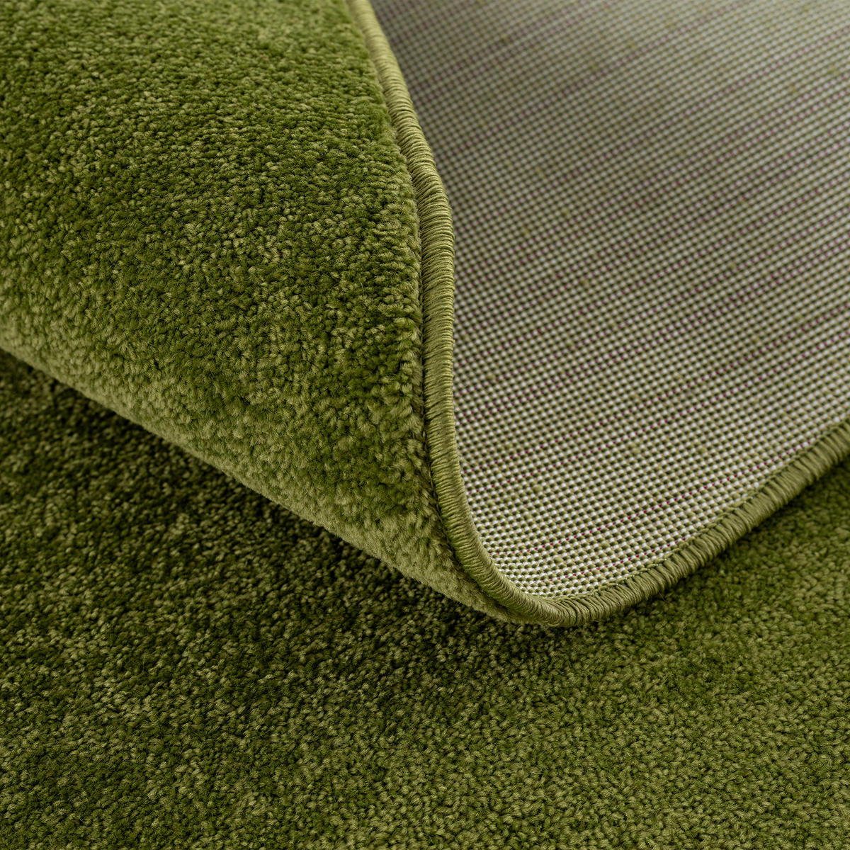 WEBTEPPICH 120 cm Uni Grün  - Grün, LIFESTYLE, Kunststoff/Textil (120cm) - Novel