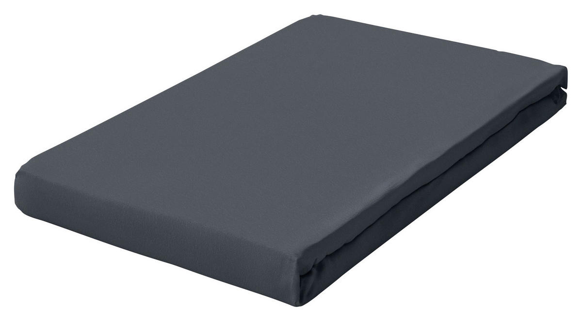 SPANNLEINTUCH 130/200 cm Frottee  - Dunkelgrau, Basics, Textil (130/200cm) - Schlafgut