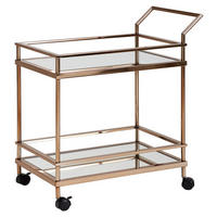 SERVIERWAGEN in Goldfarben  - Goldfarben, Design, Glas/Kunststoff (45/65,5/84cm) - MID.YOU