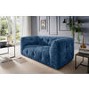 2-SITZER-SOFA Struktur Blau  - Blau/Schwarz, Design, Kunststoff/Textil (184/72/95cm) - Livetastic