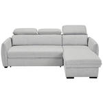 ECKSOFA Hellgrau Flachgewebe  - Hellgrau/Schwarz, MODERN, Kunststoff/Textil (182/237cm) - Carryhome