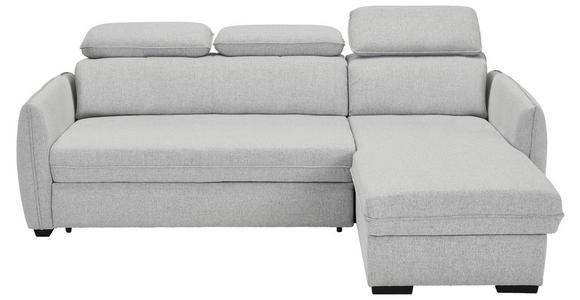 ECKSOFA  in Flachgewebe Hellgrau  - Hellgrau/Schwarz, MODERN, Kunststoff/Textil (182/237cm) - Carryhome