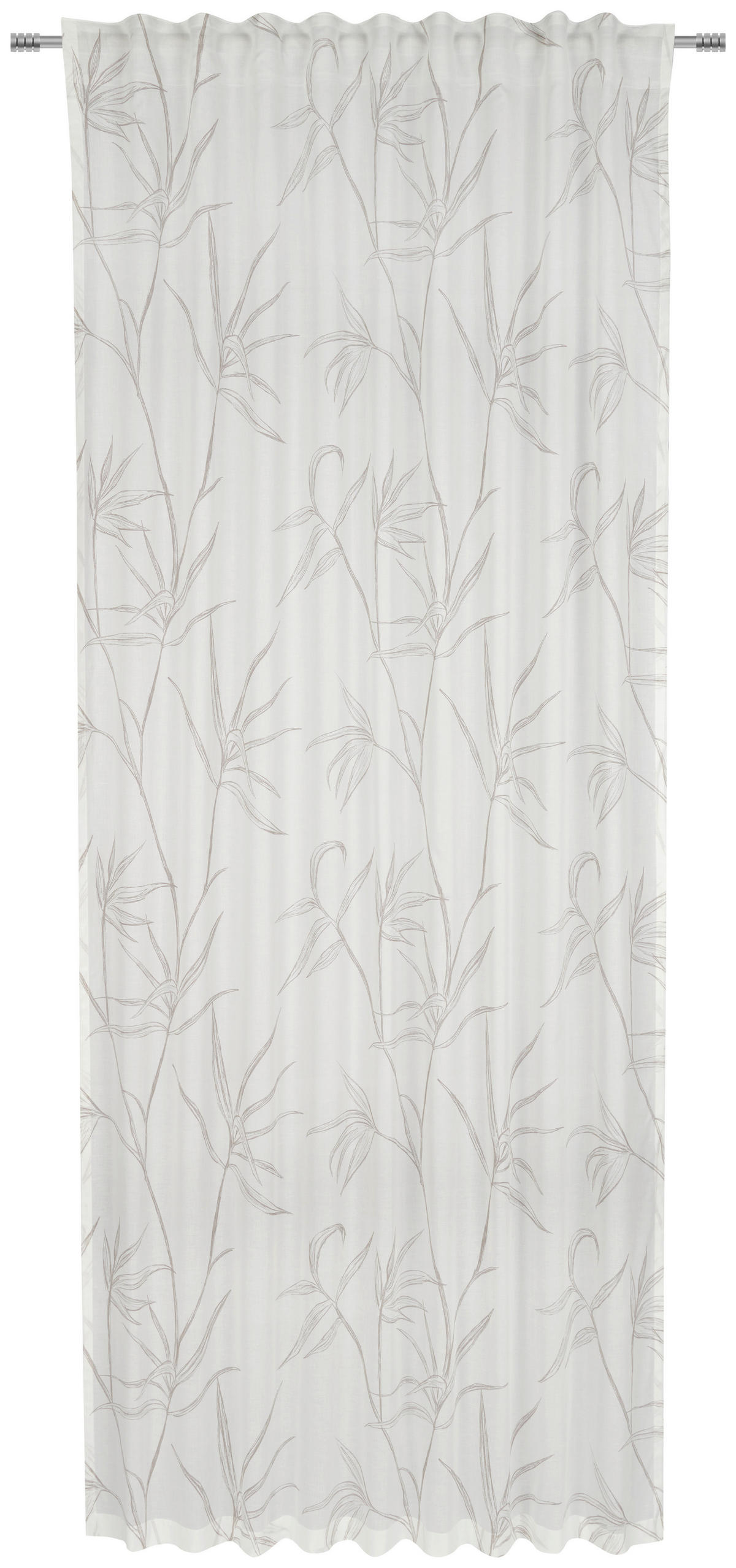 HOTOVÝ ZÁVES, priehľadné, 140/255 cm - biela/strieborná, Konventionell, textil (140/255cm) - Bio:Vio