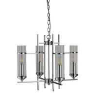 VISEČA SVETILKA  Milo Pendant   49/49/42-92 cm        60 W E14 - barve kroma, Design, kovina/steklo (49/49/42-92cm)
