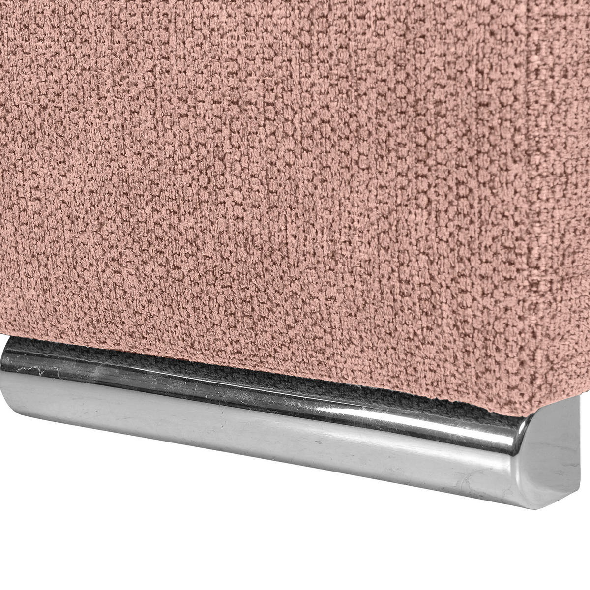 WOHNLANDSCHAFT in Flachgewebe Altrosa  - Chromfarben/Altrosa, Konventionell, Kunststoff/Textil (217/338/180cm) - Hom`in