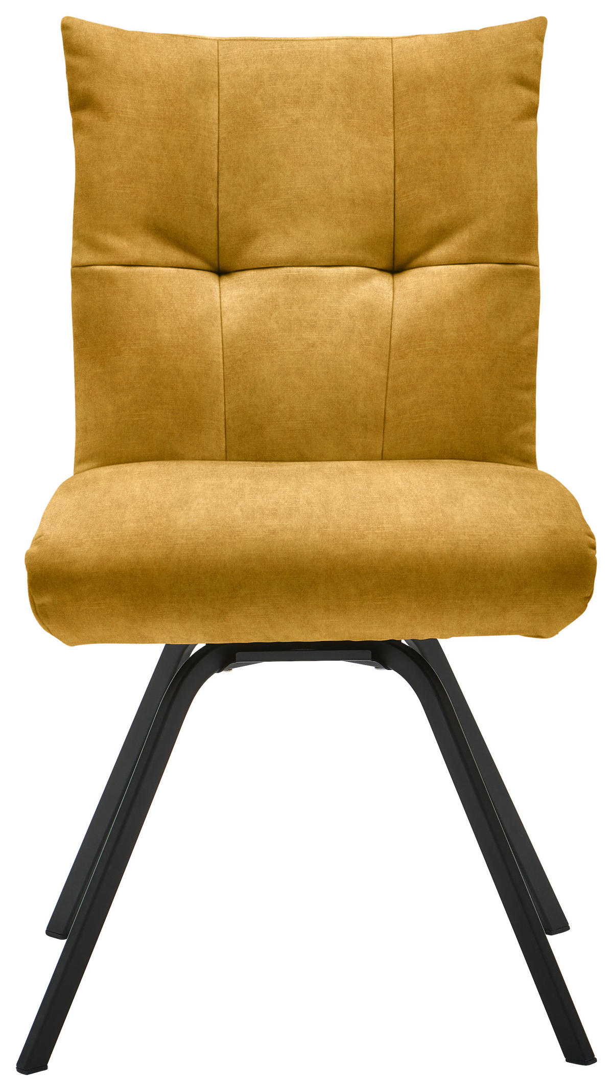 STUHL  in Velours Textil  - Goldfarben/Schwarz, Design, Textil/Metall (50/84/68cm) - Welnova