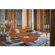 ECKSOFA in Echtleder Cognac  - Cognac/Anthrazit, KONVENTIONELL, Leder/Metall (324/182cm) - Ambiente