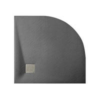 DUSCHTASSE Schwarz   - Schwarz, KONVENTIONELL, Kunststoff (90/2,6/90cm) - Sanotechnik