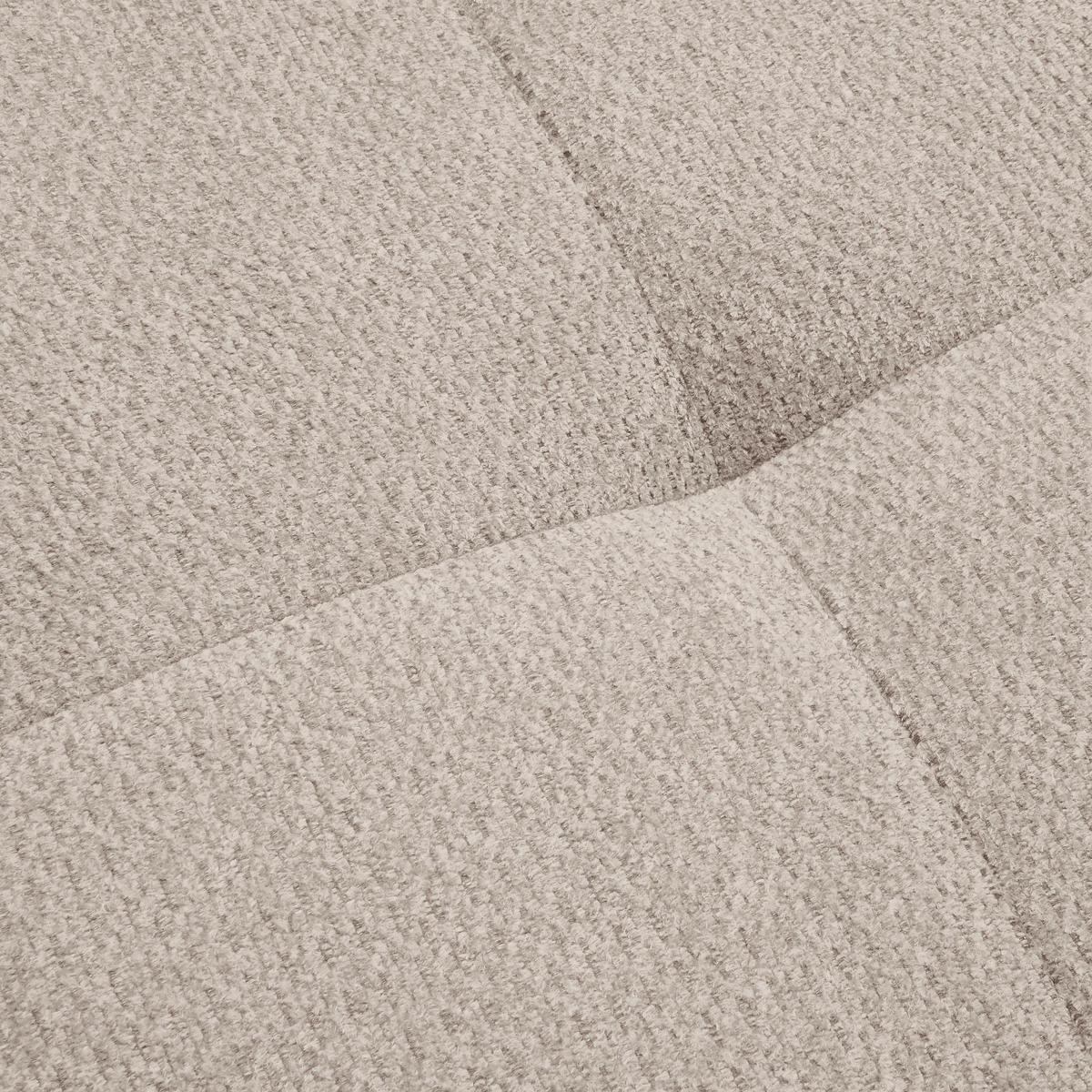 ECKSOFA Greige Chenille  - Greige/Schwarz, MODERN, Textil/Metall (290/182cm) - Hom`in