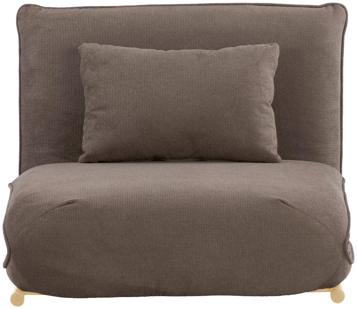 SESSEL in Samt Braun, Nussbaumfarben  - Nussbaumfarben/Braun, Design, Textil/Metall (93/97/80cm) - MID.YOU