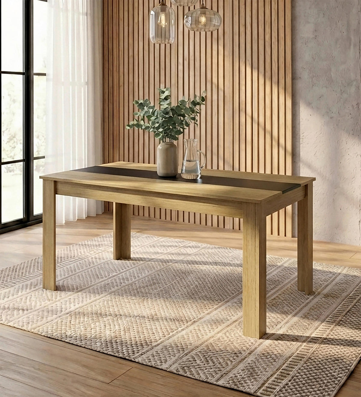 ÉTKEZŐASZTAL - méztölgy színű, Modern, faalapú anyag (140/80/75cm) - MID.YOU