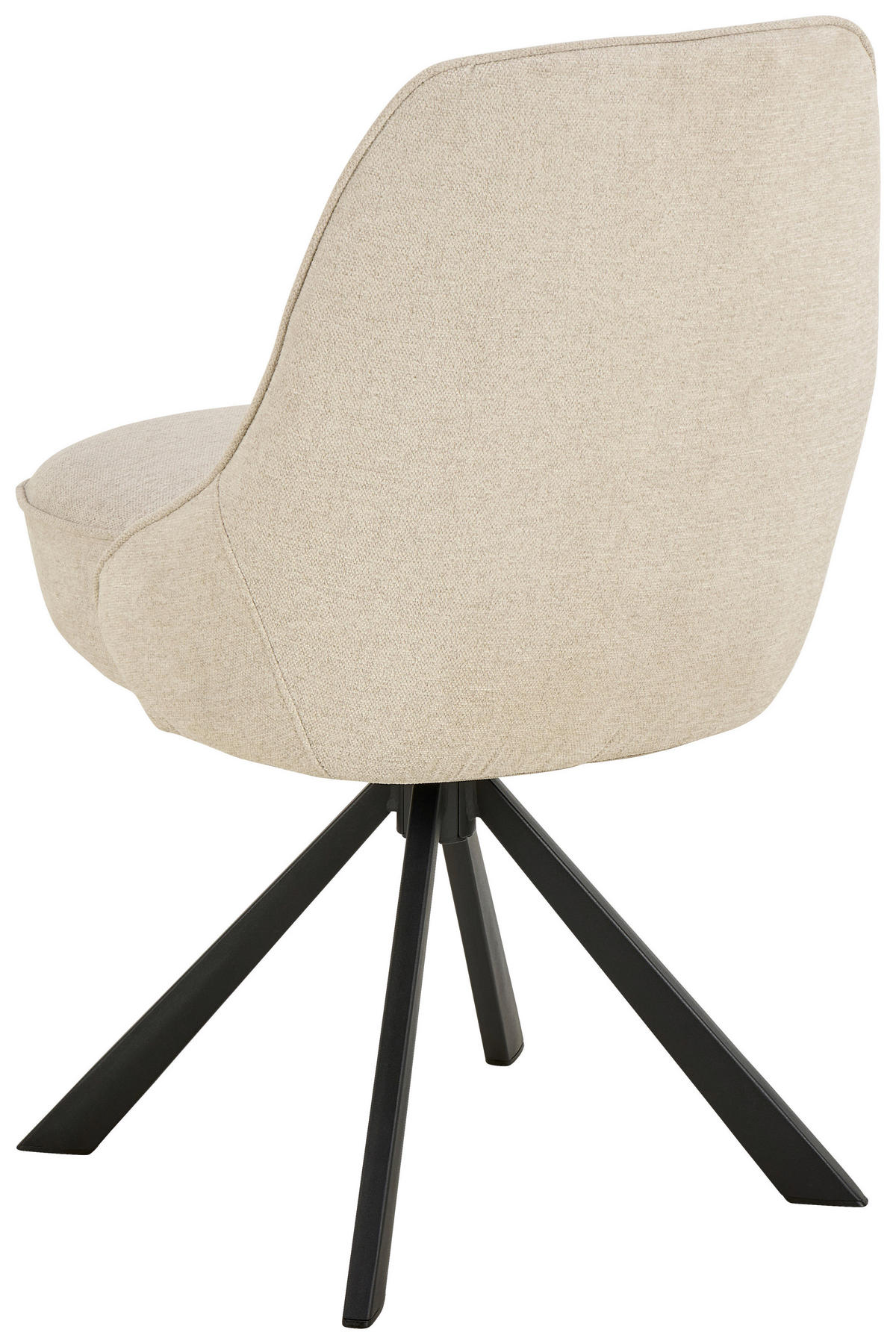 STUHL  in Stahl Flachgewebe  - Beige/Schwarz, Trend, Textil/Metall (52/83,5/56cm) - MID.YOU