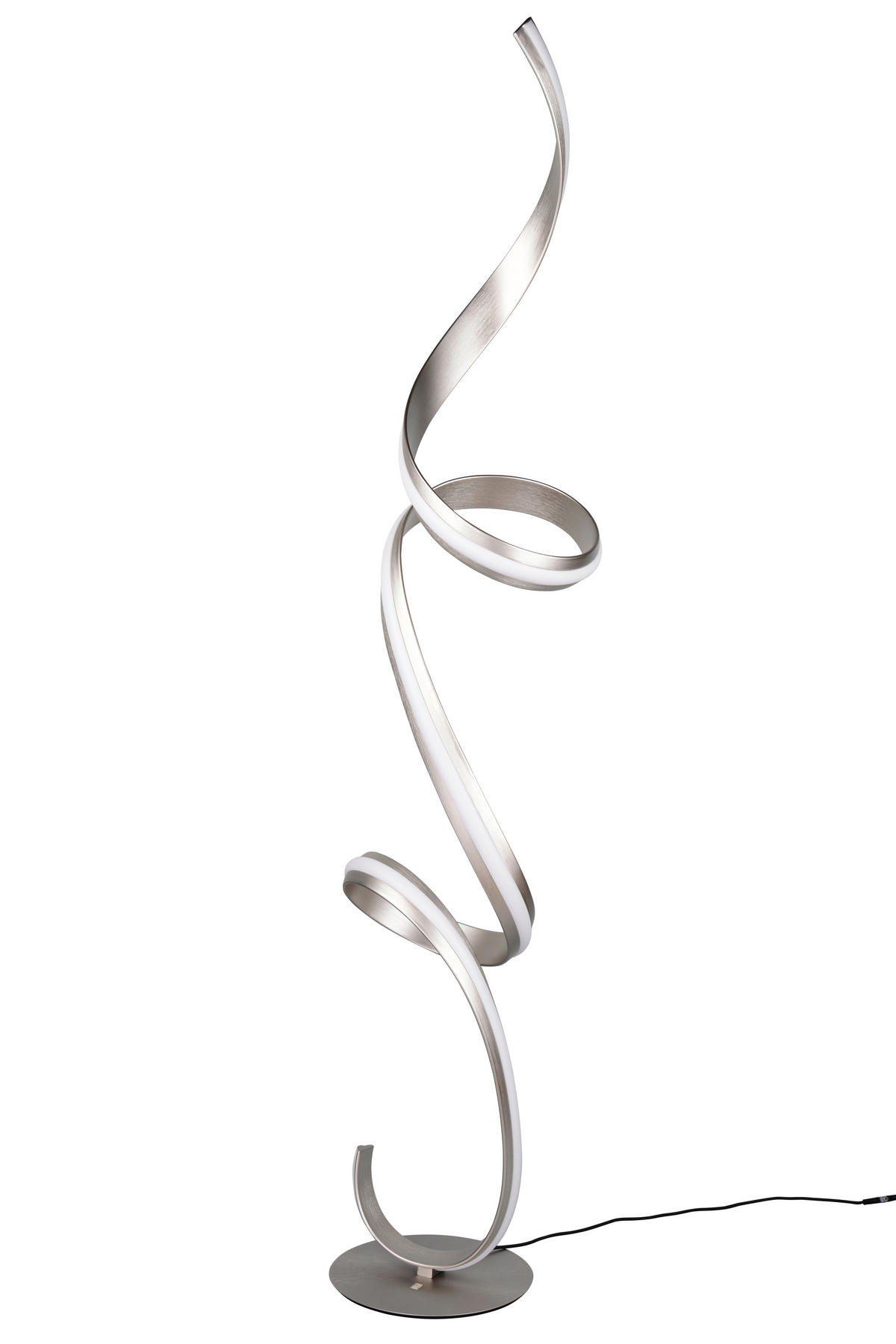 LED-STEHLEUCHTE Cisenna 31/180/30 cm   - Weiß/Nickelfarben, Design, Kunststoff/Metall (31/180/30cm) - Cinque