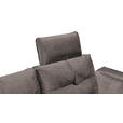 ECKSOFA Graubraun Mikrovelours  - Graubraun/Schwarz, KONVENTIONELL, Kunststoff/Textil (170/275cm) - Carryhome