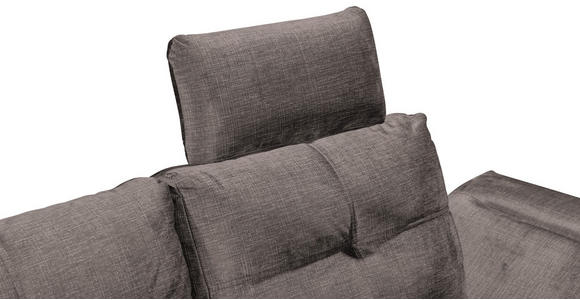 ECKSOFA Graubraun Mikrovelours  - Graubraun/Schwarz, KONVENTIONELL, Kunststoff/Textil (170/275cm) - Carryhome