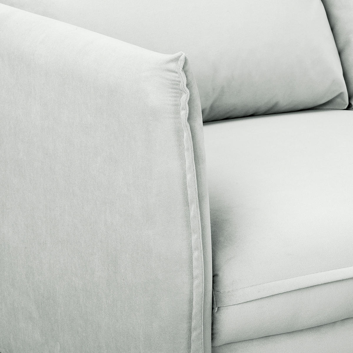 2-SITZER-SOFA JULI in Samt Dunkelblau  - Schwarz/Dunkelblau, Design, Holz/Textil (138/86/100cm) - P & B