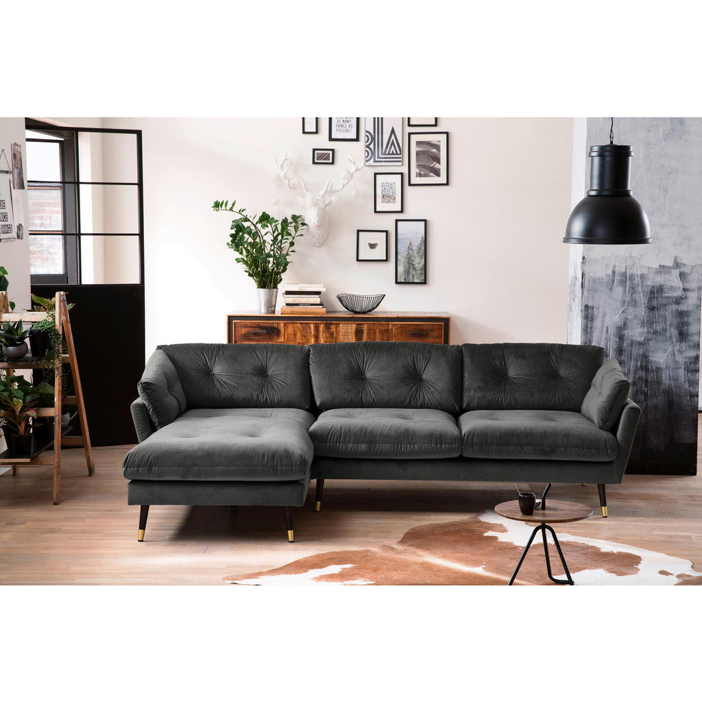 MID.YOU ROHOVÁ SEDAČKA, textil, antracitová