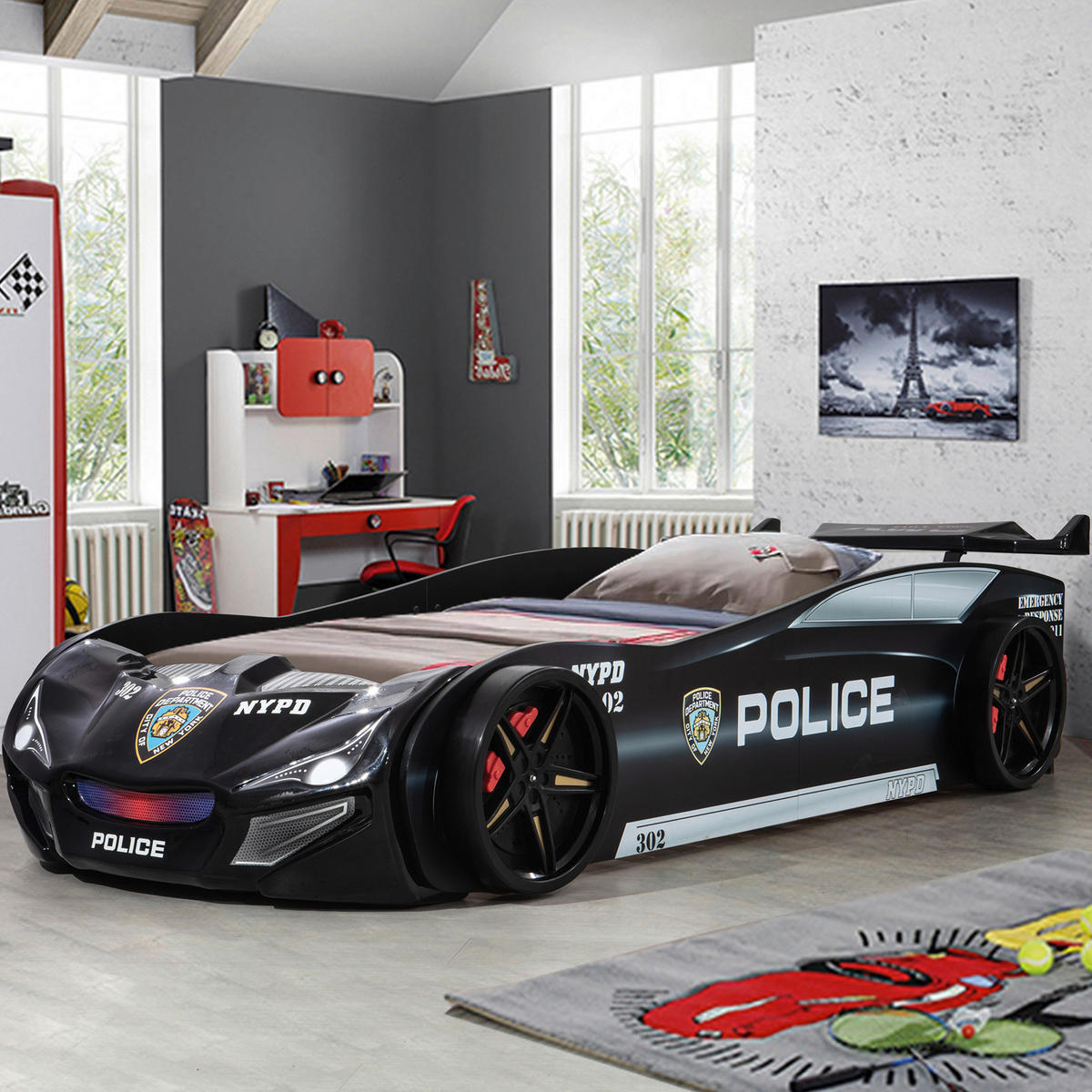 AUSZIEHBETT 90/200 cm  in Schwarz  - Schwarz/Braun, KONVENTIONELL, Holz/Holzwerkstoff (90/200cm) - Xora