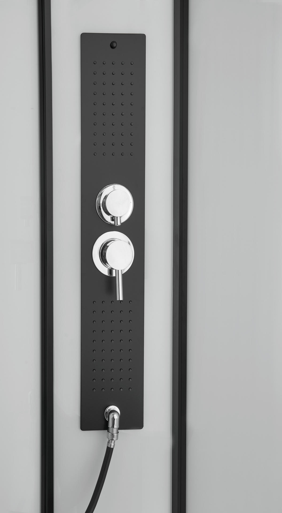 SPRCHOVÝ KOUT černá  - černá, Moderní, sklo (120/80/225cm) - Sanotechnik