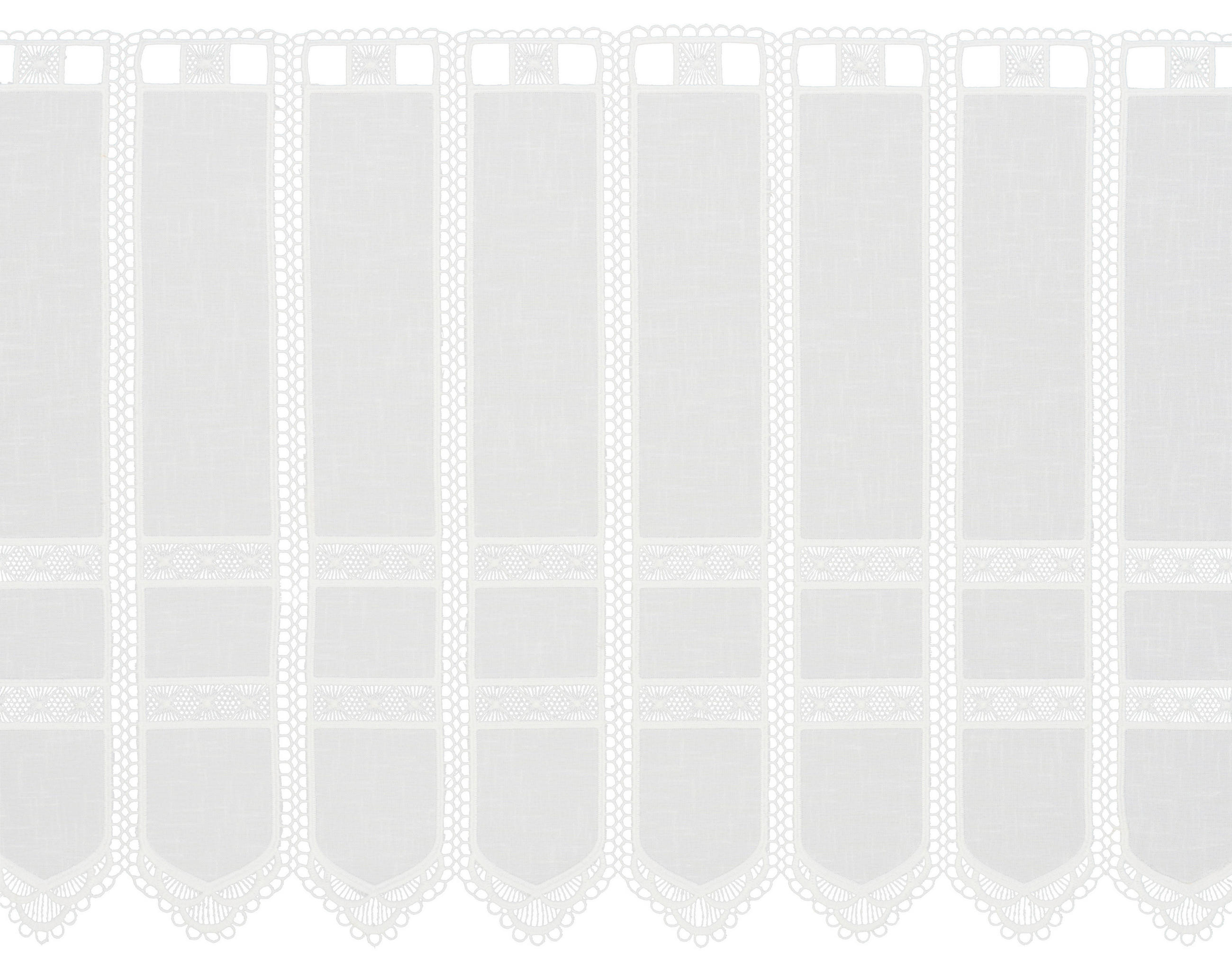 KURZGARDINE 45 cm   - Weiß, Basics, Textil (45cm) - Esposa
