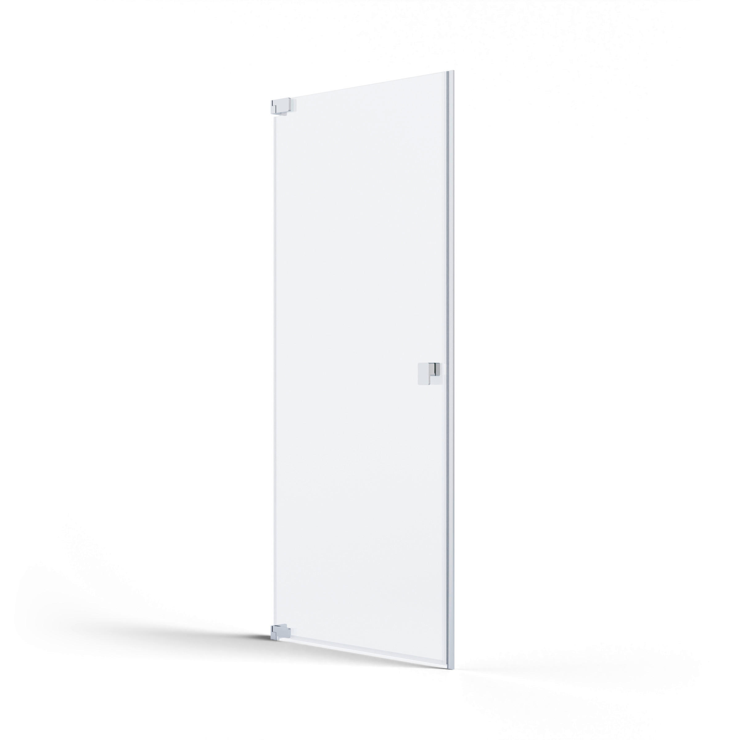 DUSCHTÜR Silberfarben  100/200 cm  - Silberfarben, MODERN, Glas/Metall (100/200cm) - Schöner Wohnen