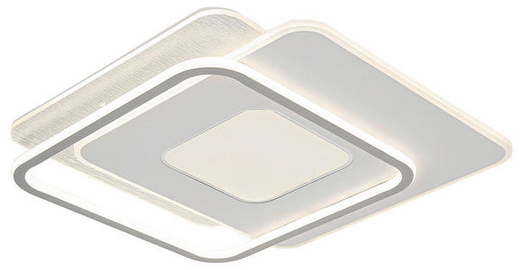 DECKENLEUCHTE    46,5/48,5/5 cm  - Chromfarben/Alufarben, Trend, Kunststoff/Metall (46,5/48,5/5cm) - Novel