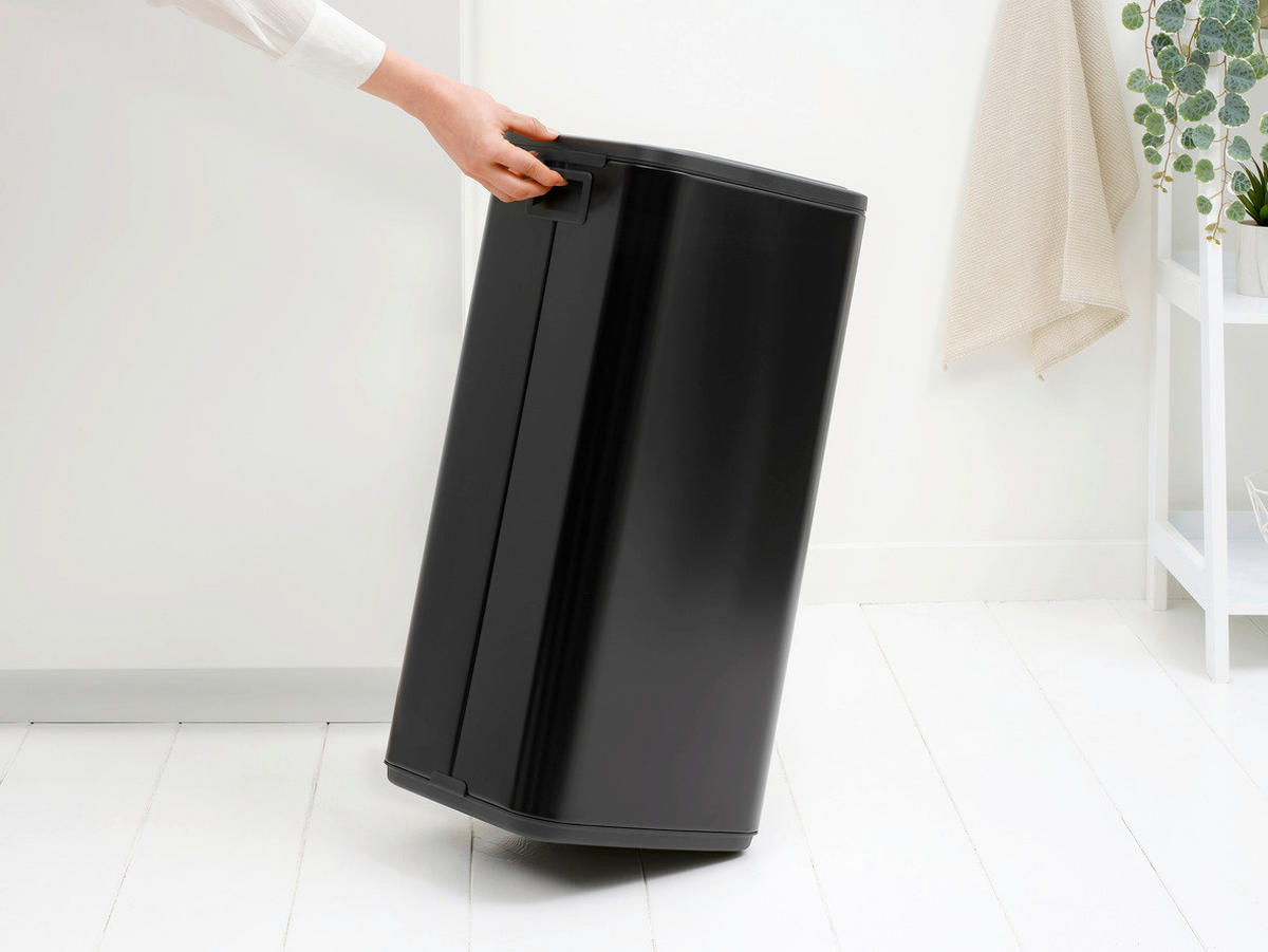 KANTA SA PAPUČICOM  30 l   - crna/antracit, Dizajnerski, metal/plastika (28/65/30,5cm) - Brabantia
