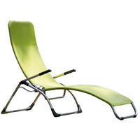 BÄDERLIEGE 63/107/142 cm  - Alufarben/Hellgrün, Design, Textil/Metall (63/107/142cm) - FIAM