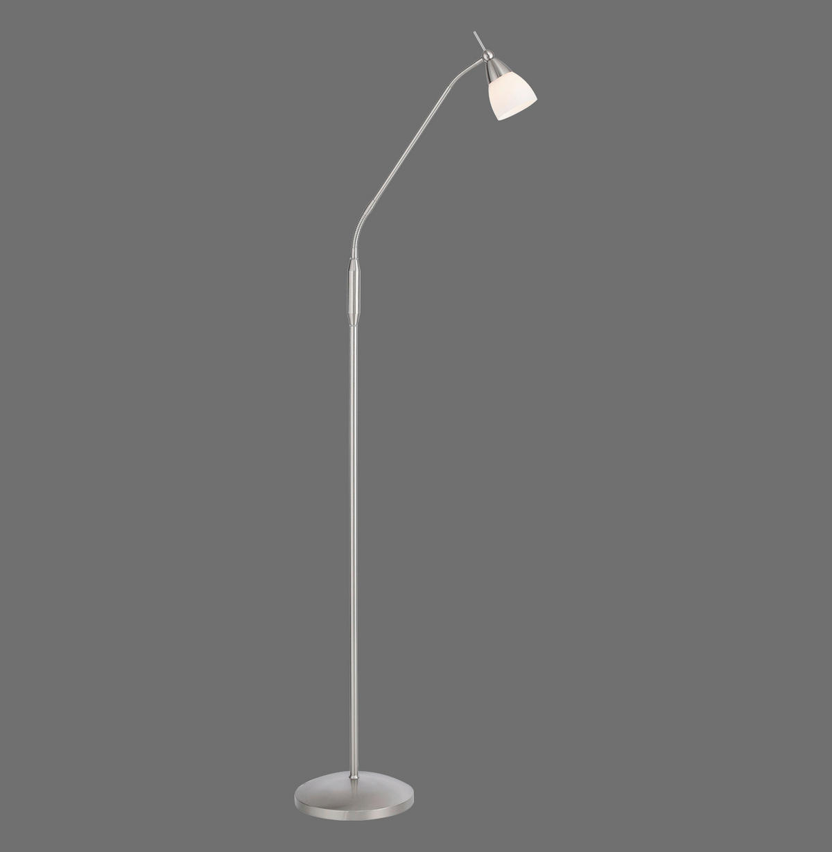 LED-STEHLEUCHTE 74/74/163 cm    - Edelstahlfarben, Basics, Glas/Metall (74/74/163cm) - Paul Neuhaus