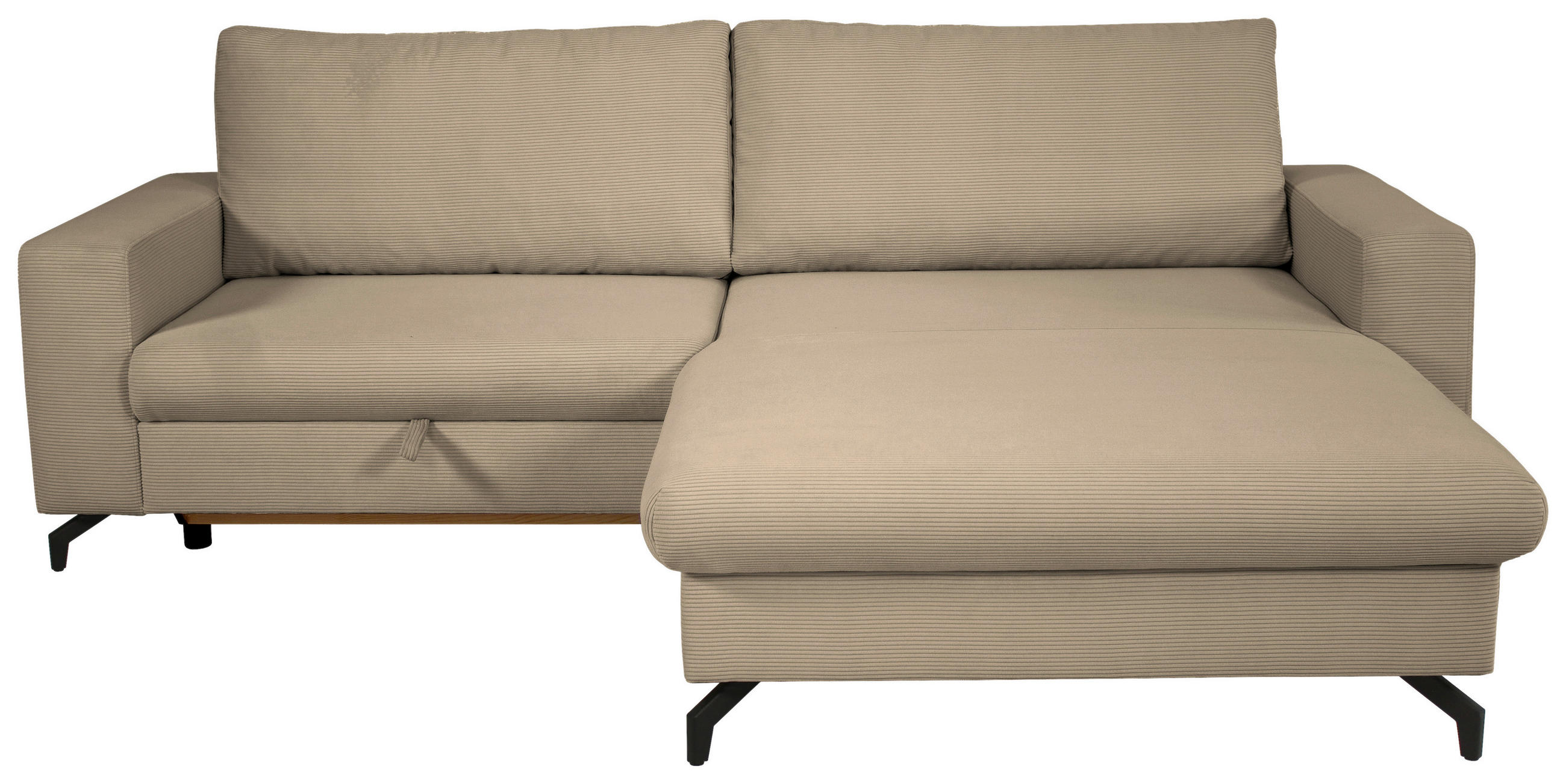 ECKSOFA CLARA Beige Rückenkissen, Bettkasten, Liegefläche im Originalstoff  - Beige, MODERN, Textil (240/177cm) - P & B