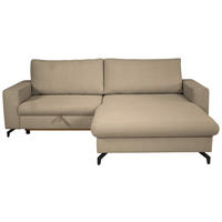 ECKSOFA CLARA Beige Rückenkissen, Bettkasten, Liegefläche im Originalstoff  - Beige, MODERN, Textil (240/177cm) - P & B