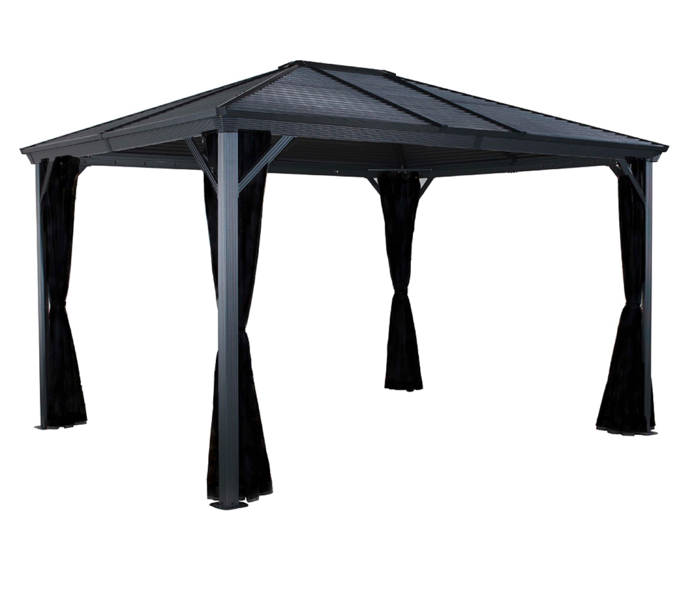 PAVILLON 296/261/423 cm   - Anthrazit, Basics, Metall (296/261/423cm)
