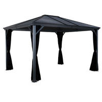 PAVILLON 296/261/423 cm Aluminium  - Anthrazit, Basics, Metall (296/261/423cm) - Ambia Garden