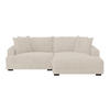 ECKSOFA Beige Cord  - Beige/Schwarz, MODERN, Textil (265/180cm) - P & B