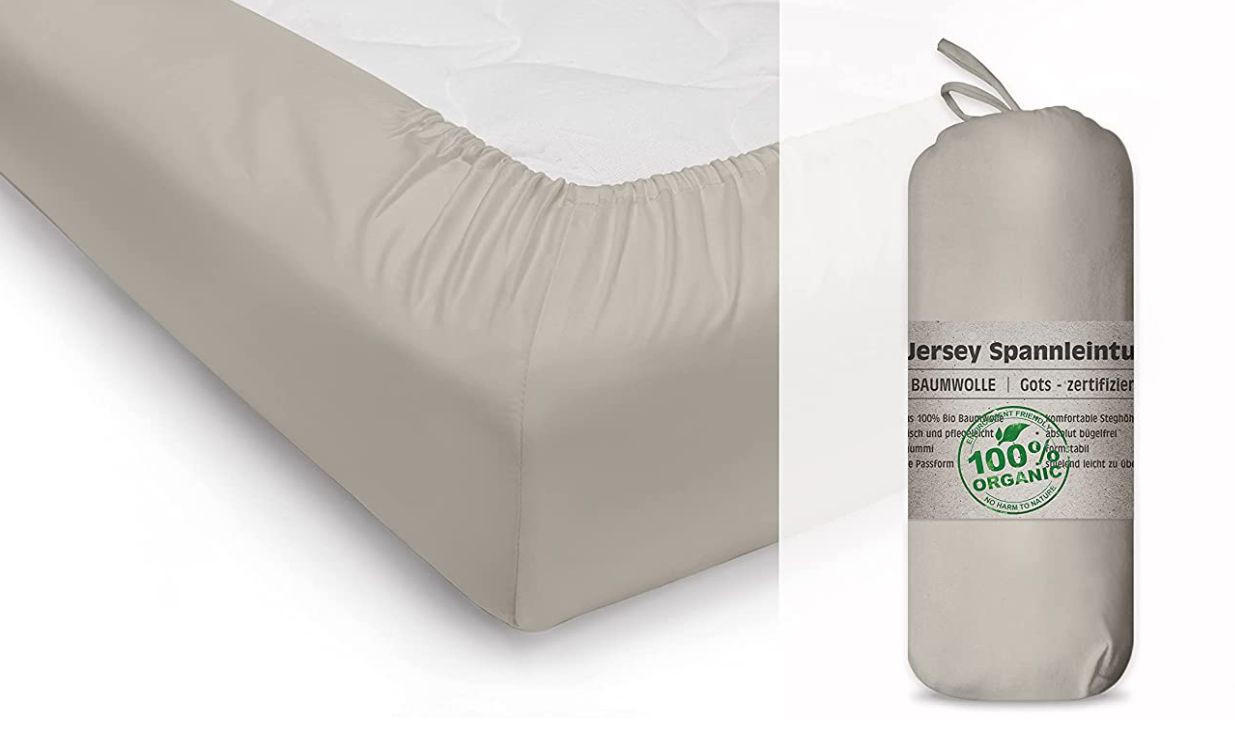 BABY SPANNBETTLAKEN 2ER SET 70/140 cm Jersey  - Sandfarben, MODERN, Textil (70/140cm)