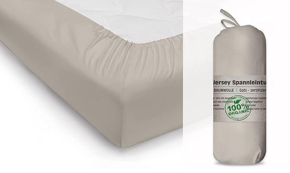 BABY SPANNBETTLAKEN 2ER SET 70/140 cm Jersey  - Sandfarben, MODERN, Textil (70/140cm)